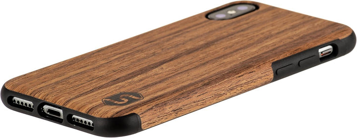 SEBASTIAN STURM Handyhülle "MAXI" | Hergestellt aus echtem Holz "Teak" in einer TPU-Hülle | Kompatib