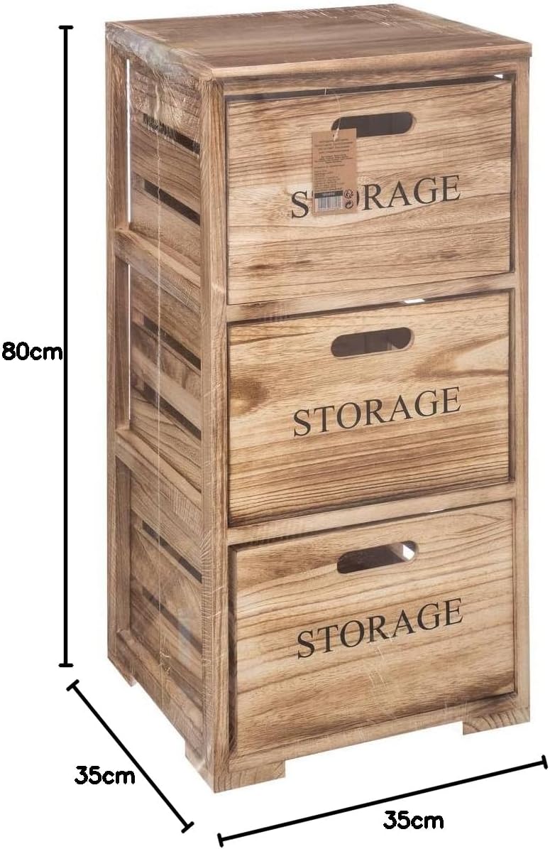 5five - turm 3 türen mit rollen enois cagette cm Beige, cm Beige
