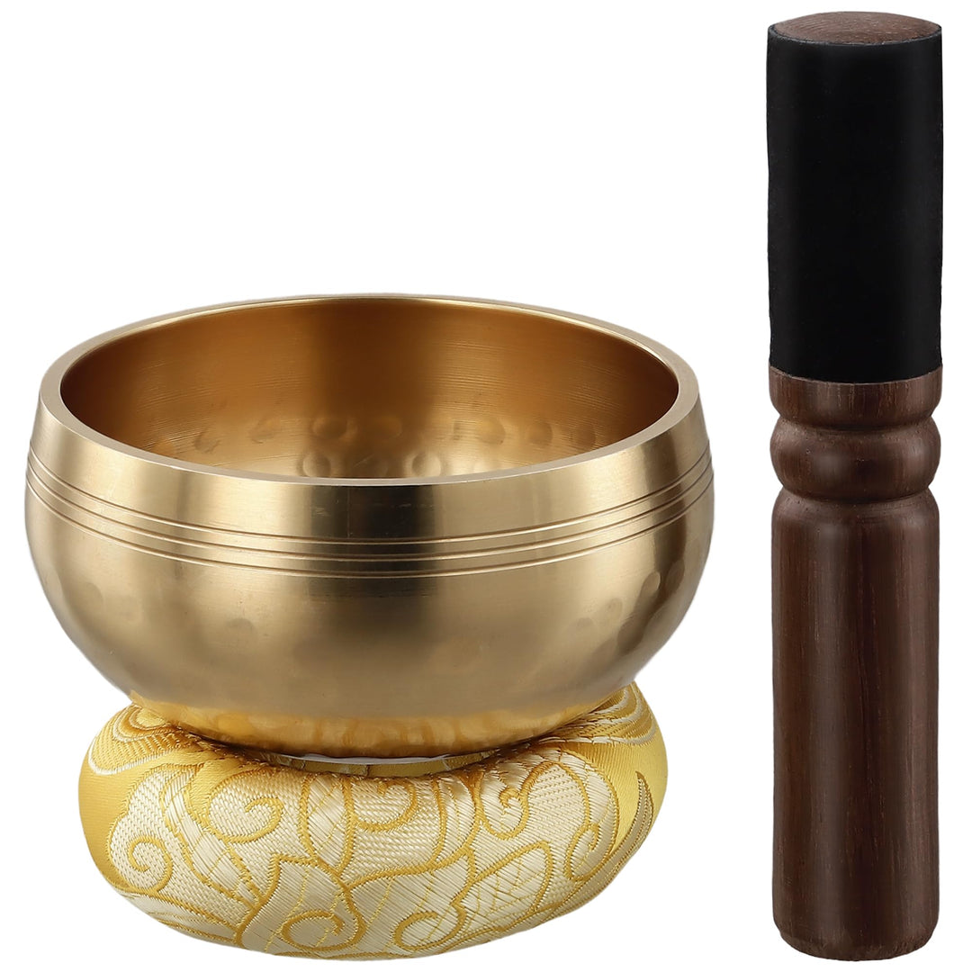 8cm Klangschale Klein Meditation, Klangschale mit Kissen und Klöppel, Meditationsschale Klangschalen