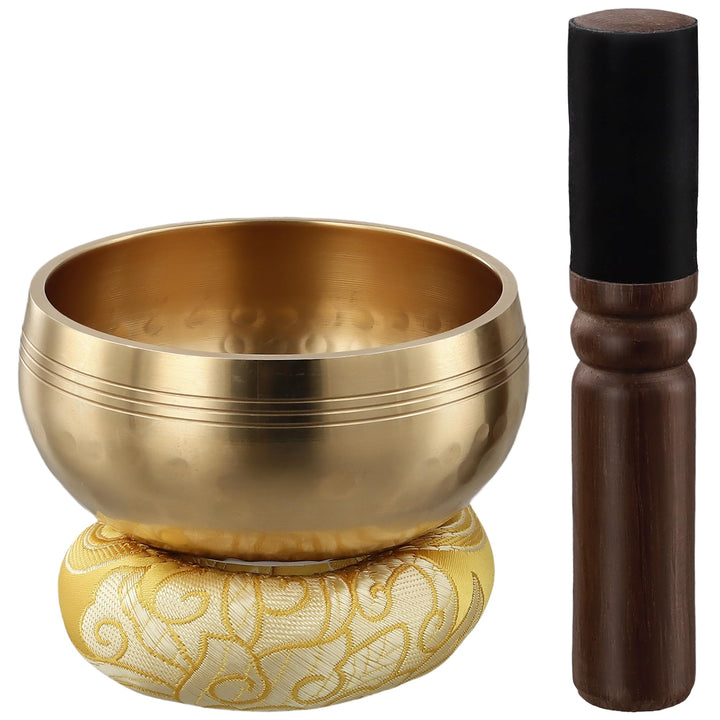 8cm Klangschale Klein Meditation, Klangschale mit Kissen und Klöppel, Meditationsschale Klangschalen