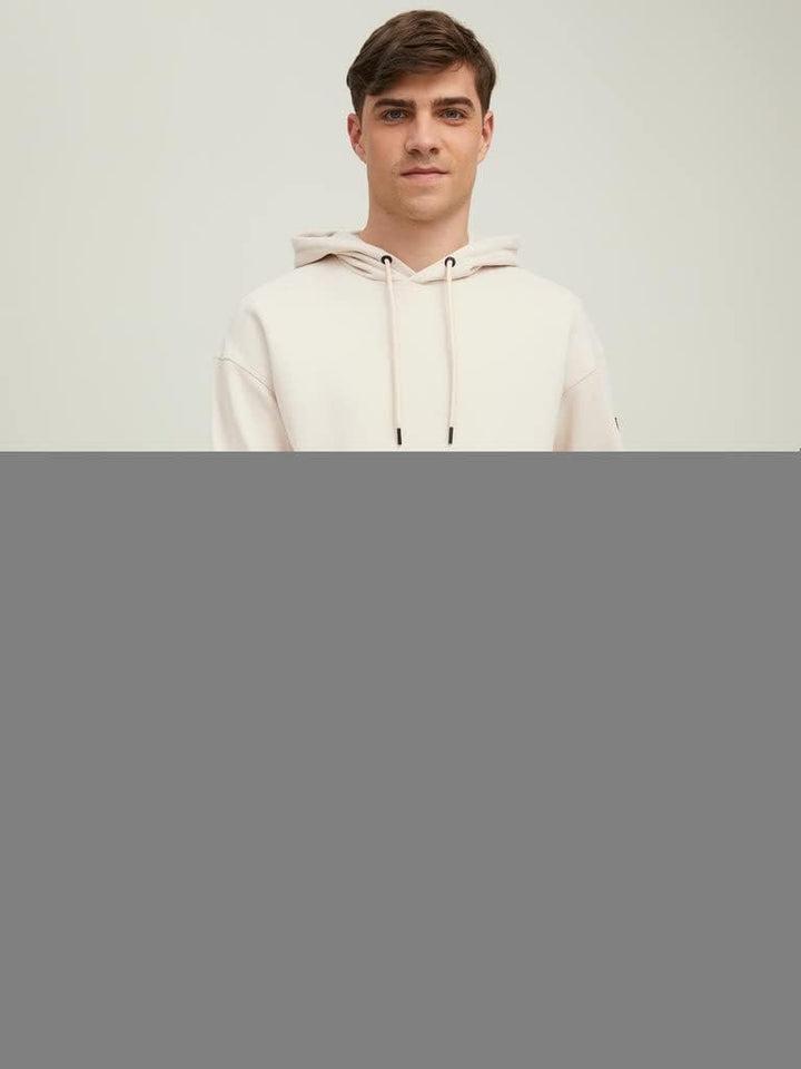 JACK & JONES Herren Jcoclassic Waffle Sweat Hood Noos Kapuzenpullover S Moonbeam/Fit:relaxed, S Moon