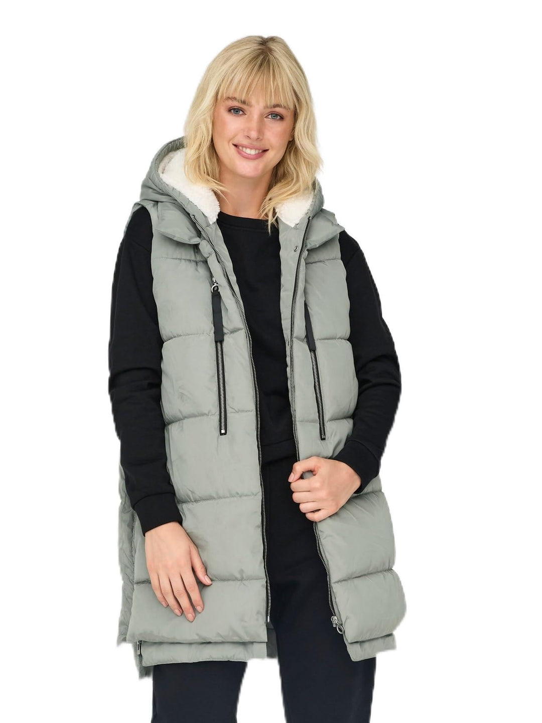 ONLY Damen Onlnewnora Puffer Waistcoat Life Cc Otw Pufferweste S Shadow, S Shadow