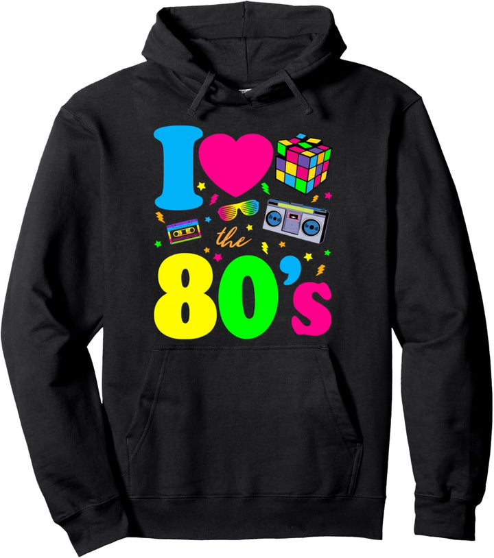 80er Jahre | I Love the 80s | Vintage Retro Pullover Hoodie