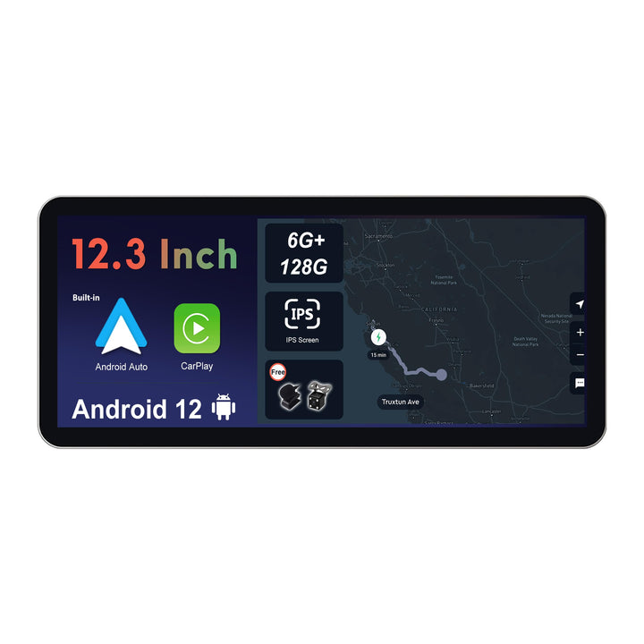 JOYX - 6G+128G - 12.3 Zoll Android 12 IPS Autoradio Passt für Seat Ibiza 6J (2009-2014) - Kabellos C