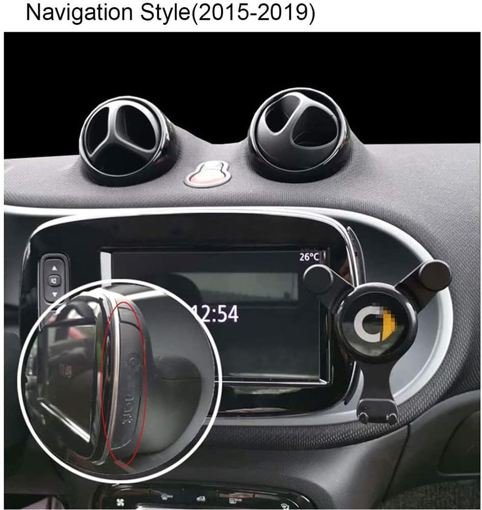 Navigationsstil Autotelefonhalter für Smart 453 Fortwo Forfour 2015-2019 GPS-Halterung Versteckter S