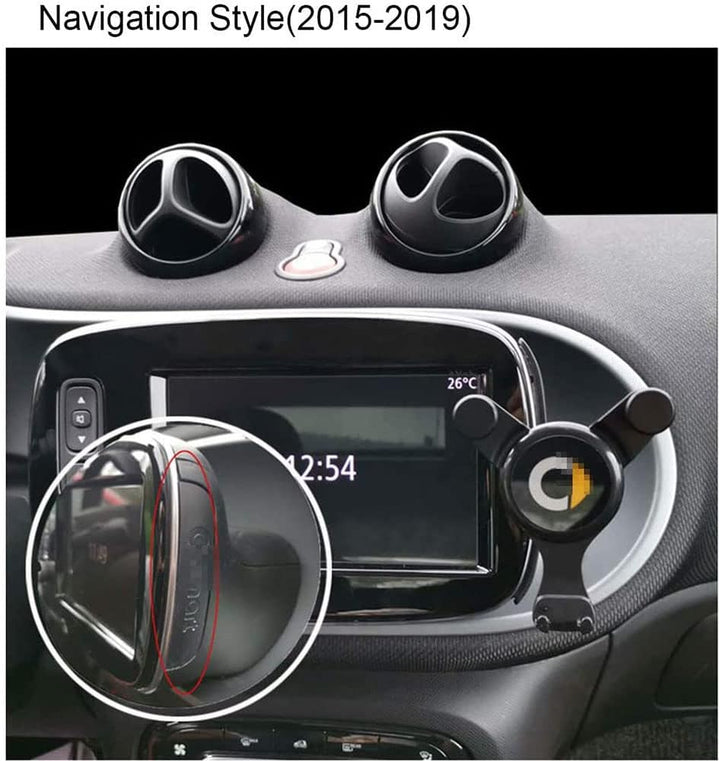 Navigationsstil Autotelefonhalter für Smart 453 Fortwo Forfour 2015-2019 GPS-Halterung Versteckter S