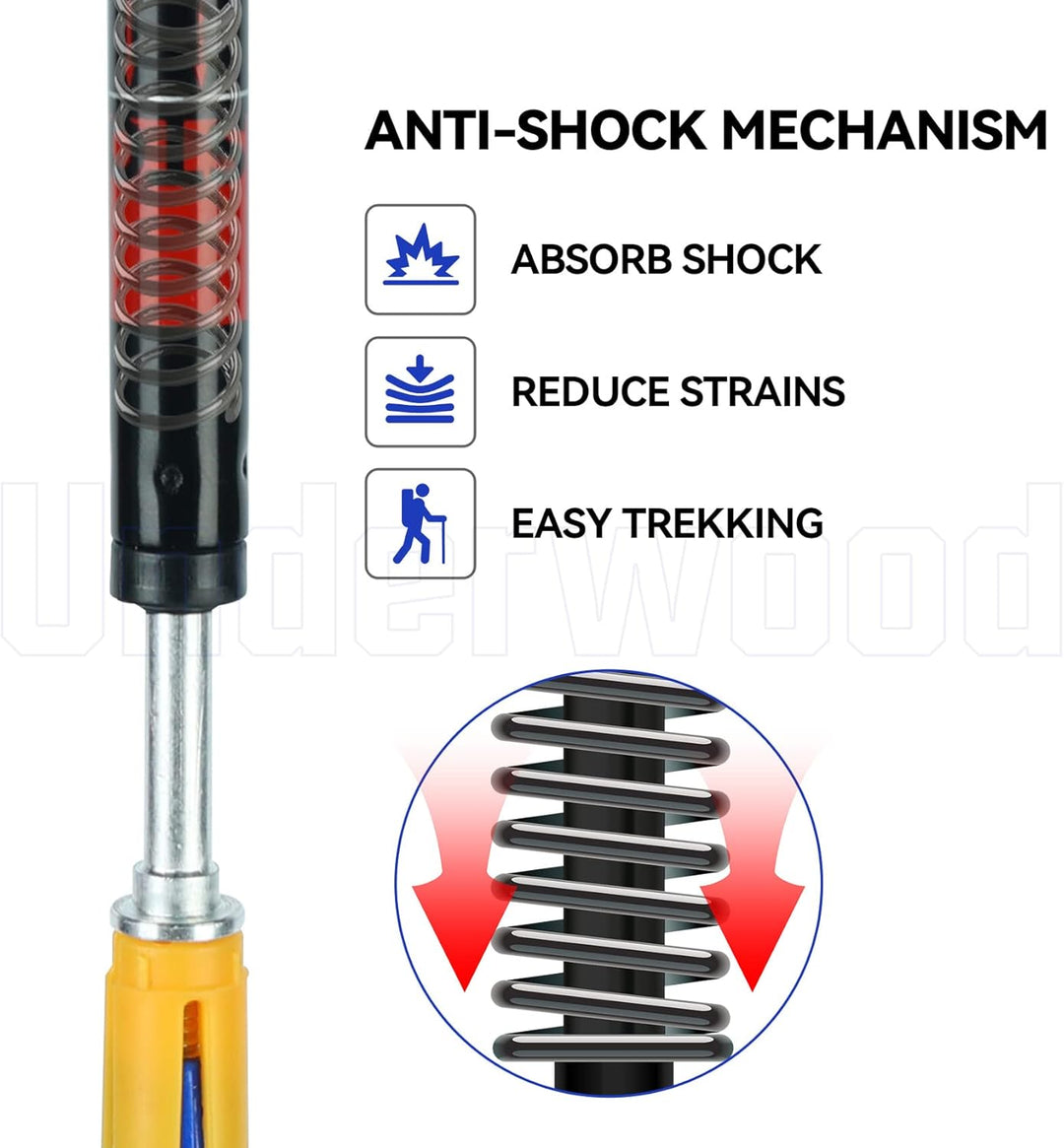 Nordic Walking Stick für Damen und Herren, Teleskop 2 Stück Wanderstöcke für Trekking, Aluminium Wan