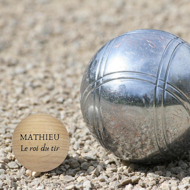 La belle boule® Set mit 3 personalisierbaren Boccia-Kugeln – Tasche für Boccia + Mikrofasertuch – Bo