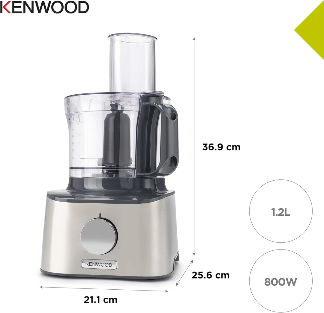 Kenwood MultiPro Compact FDM304SS – Kompakt-Küchenmaschine, 2,1 Liter, leistungsstarker Küchenhelfer