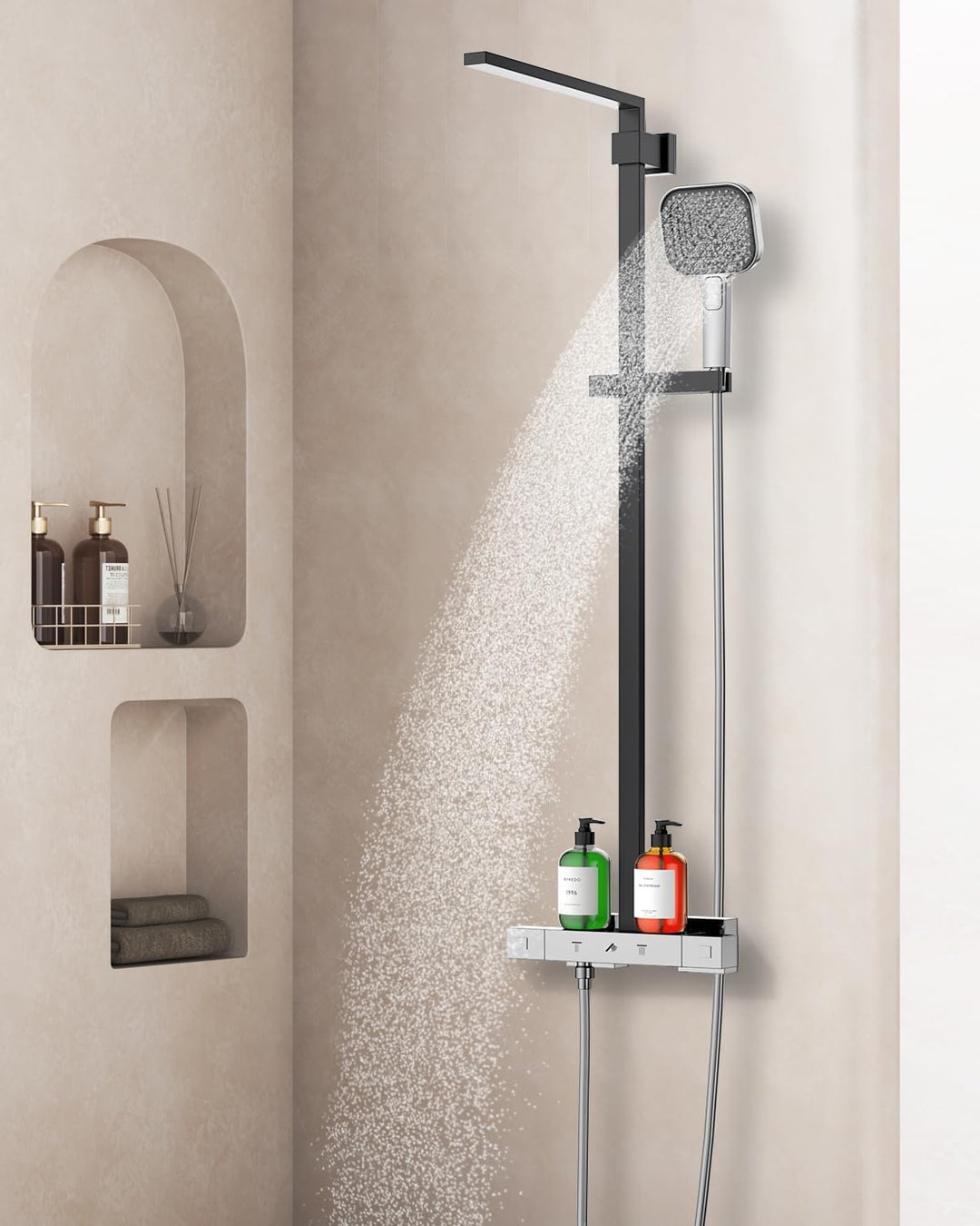 Duschkopf Wassersparend, Duschbrause Gross 135mm, Handbrause mit Antikalk-Funktion 【Lebensmittelecht
