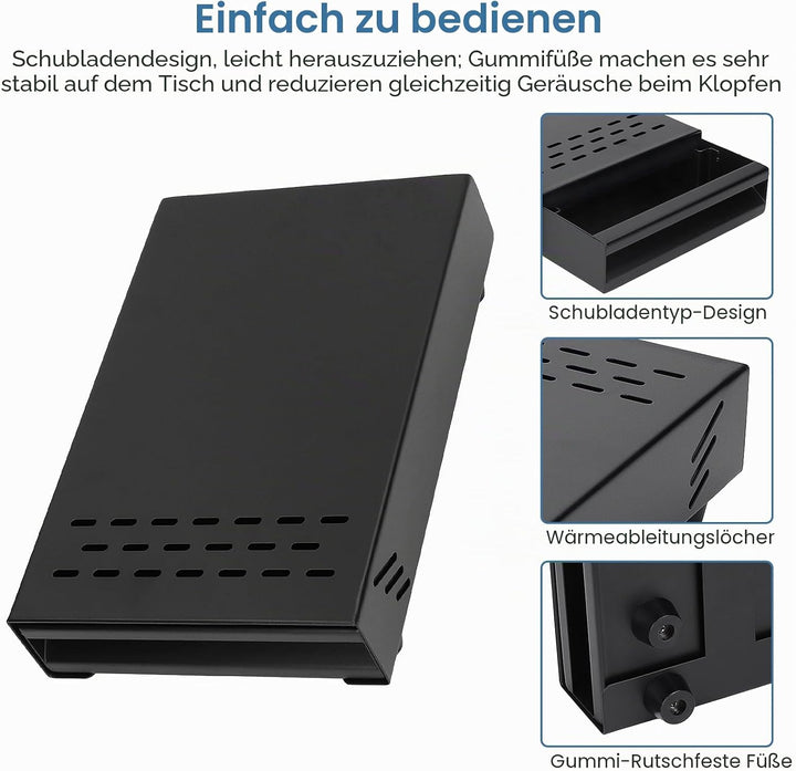 Kaffee-Abklopfbehälter aus Edelstahl, Sudschublade für Espresso Siebträgermaschine, Kaffee-Knockbox-
