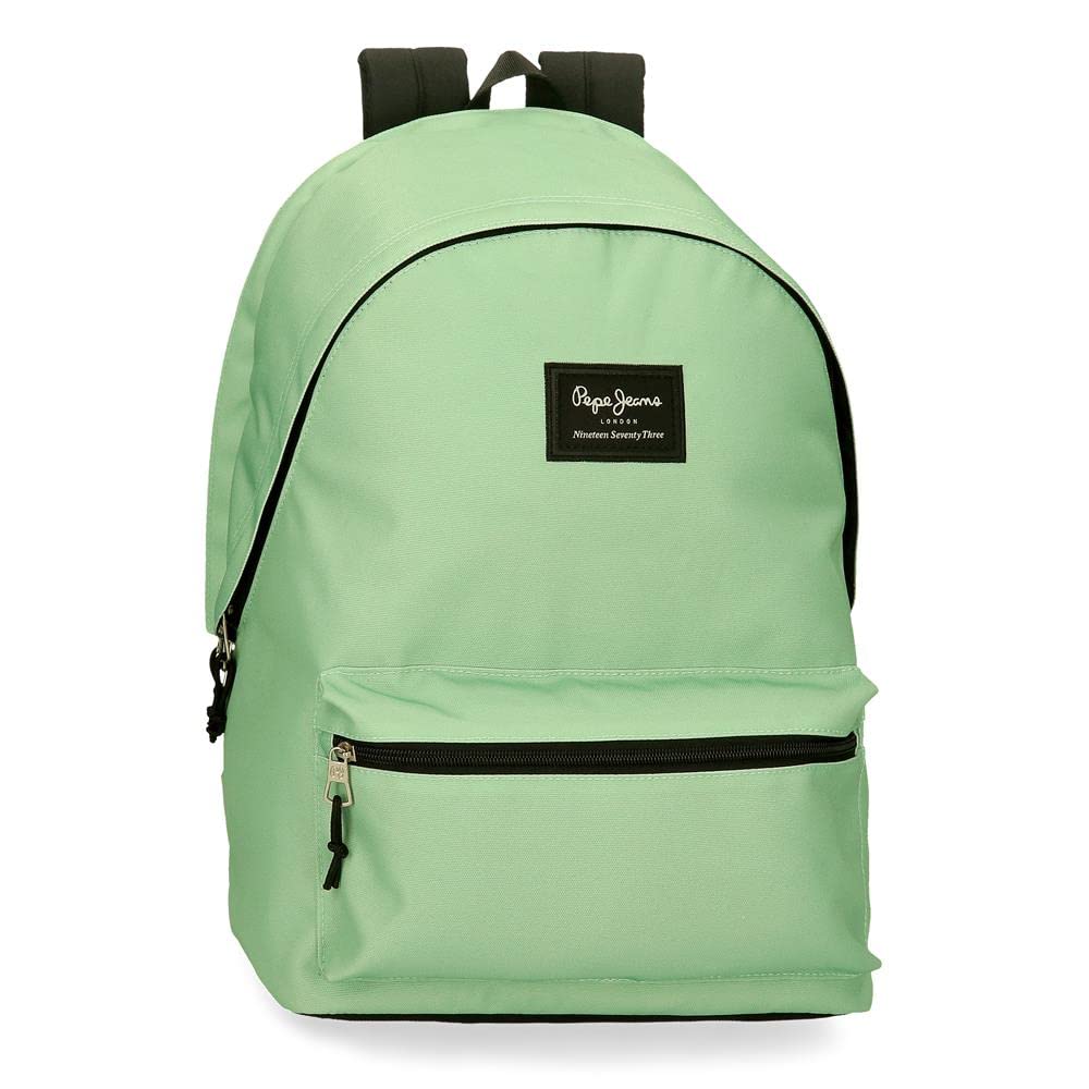 Pepe Jeans Unisex, Kinder Aris Rucksack und Federmäppchen (1er Pack) 30cm x 44cm x 20cm Grün, 30cm x