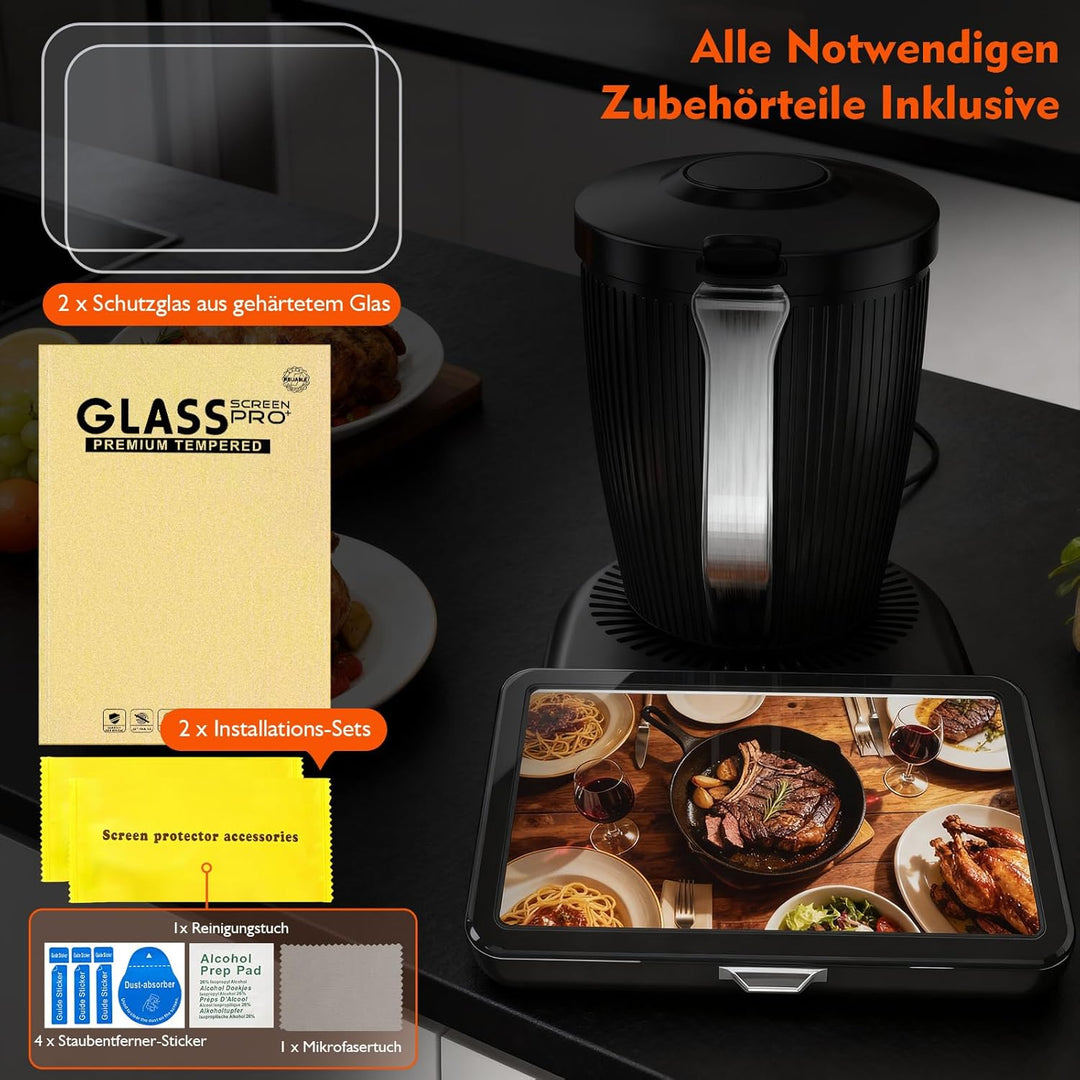 HAFOEEP 2-Stück Displayschutz für Thermomix TM7 Schutzfolie Schutzglas für Panzerglas tm7 Zubehör, U