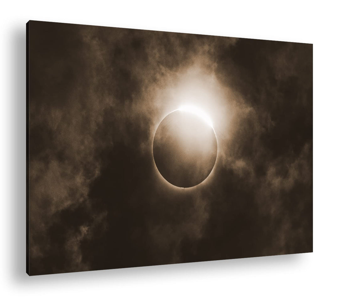 deyoli dunkelheitbringende Sonnenfinsternis Effekt: Sepia, Format: 80x60 als Leinwandbild, Motiv fer
