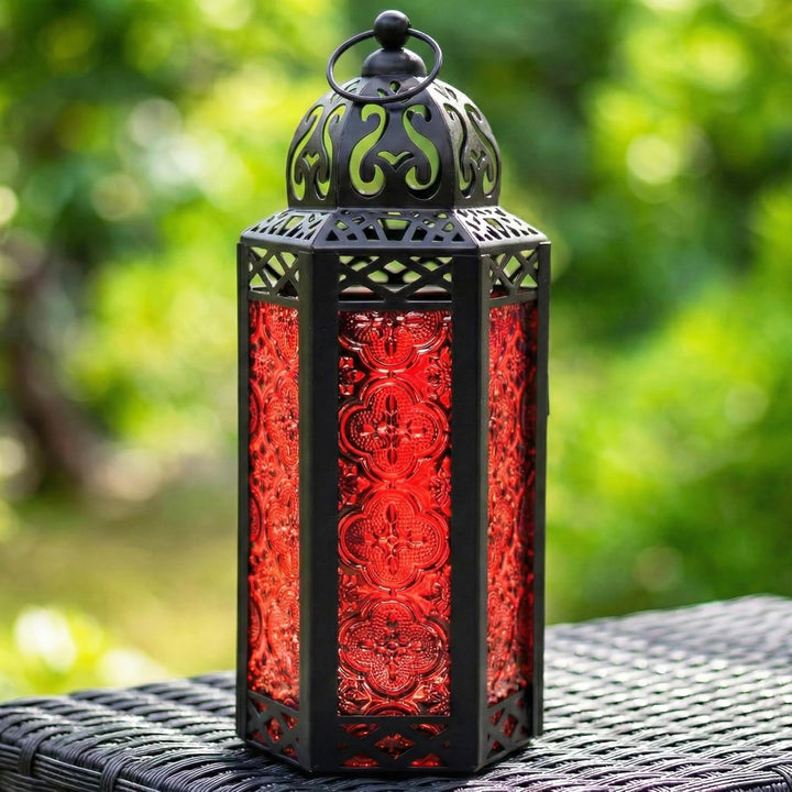 Vela Lanterns Marokkanische Lampenlaterne, dekorativer Kerzenhalter für Innen- und Aussenbereich, He
