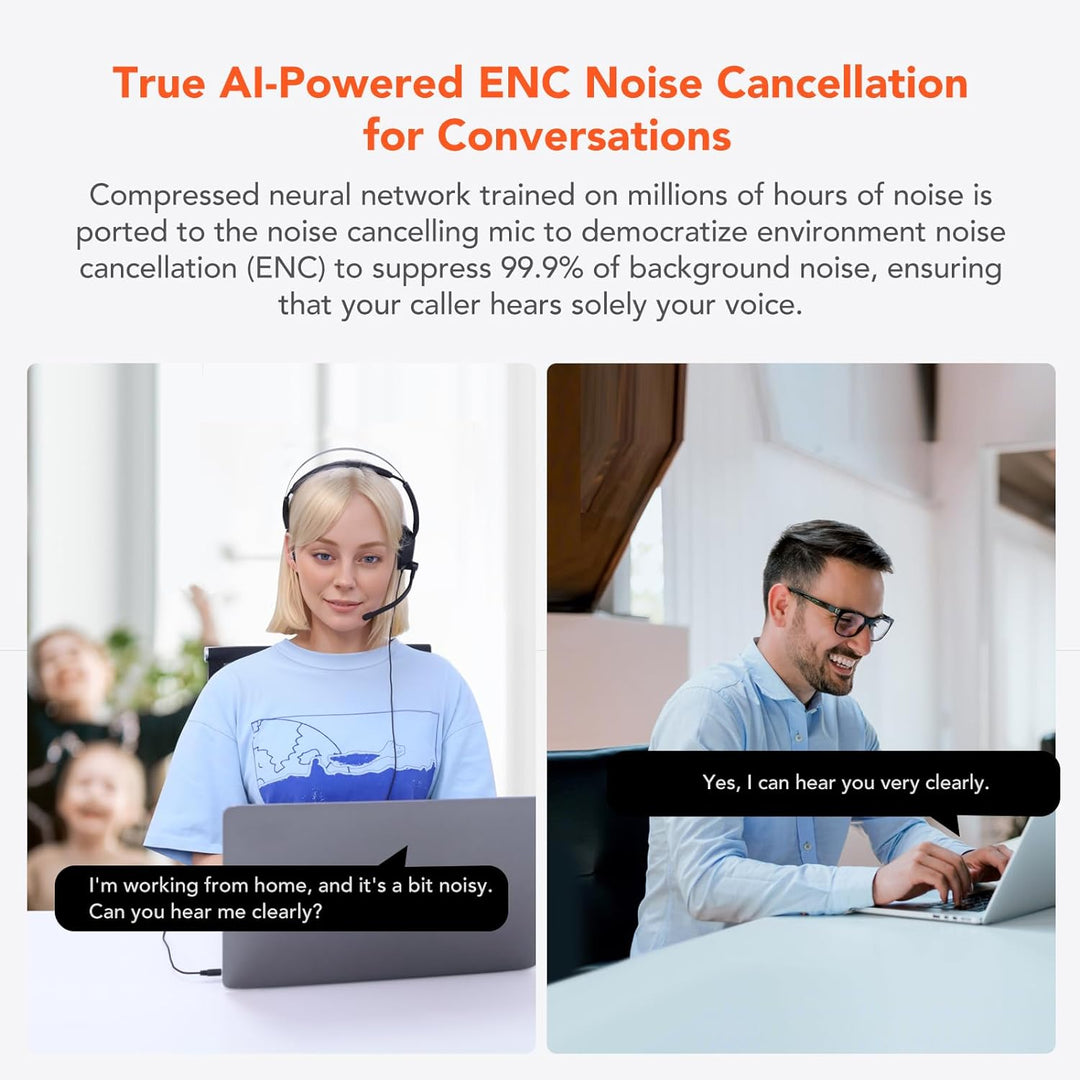 Nuroum HP11-SU USB Headset mit Mikrofon, Kabelgebundene Einzel-Ohr (Mono) Headset mit Komfort, USB-A