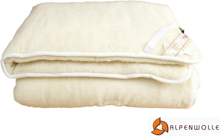 Unterbett, Matratzenauflage, Bettauflage, Schonbezug 100% Wolle (180x200), 180x200