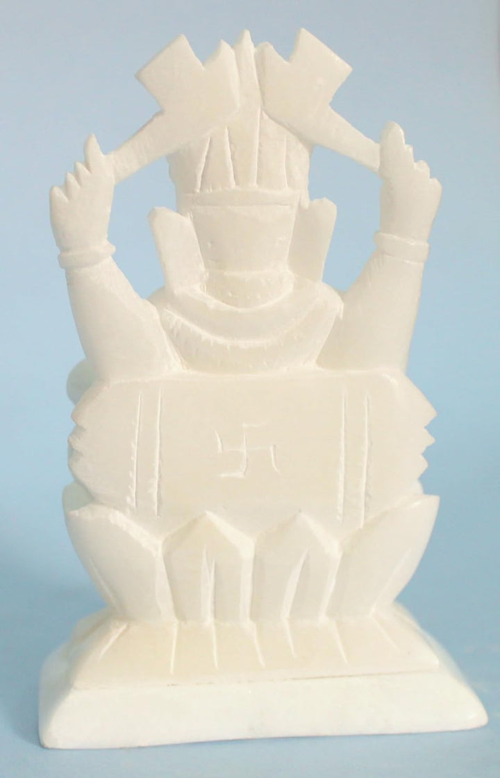 StonKraft Marmor Weisser Stein Pooja Puja Ganesh Ganesha Ganesh Murti Idol Statue Skulptur – Linker