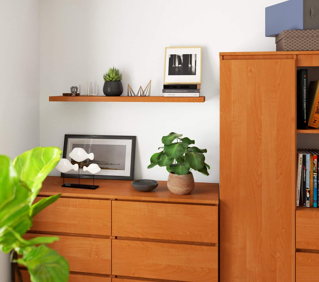 AKORD Wandregal PS-5 100 cm | Bücherregal Spielzeug Blumen Dekorationen | für Wohnzimmer Schlafzimme