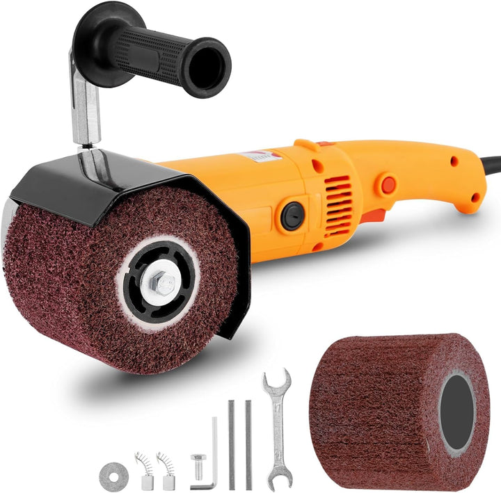 MXBAOHENG 2800W Satiniermaschine mit 2 Stück Rädern Holz Bürstenschleifer Elektrische Satiniermaschi