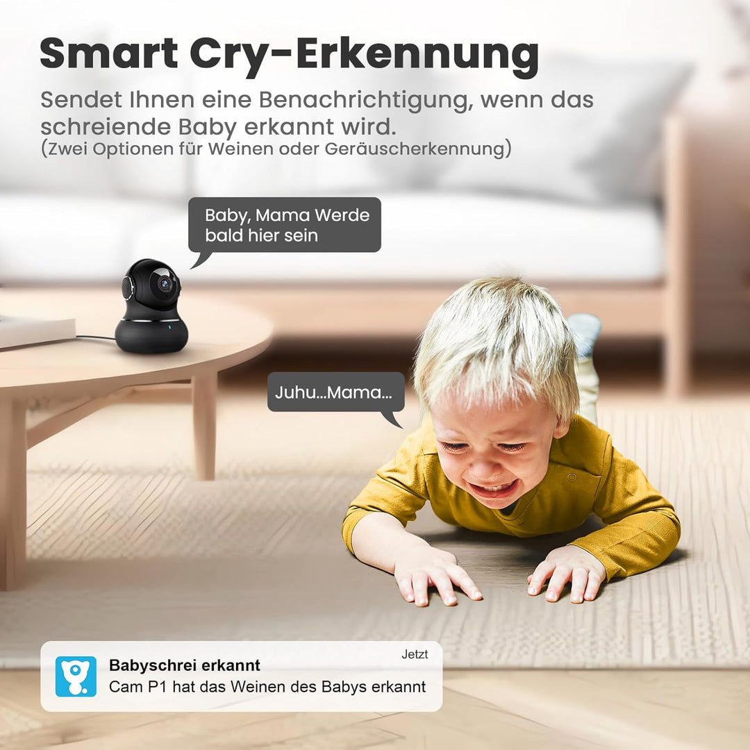 litokam 5MP Überwachungskamera, Babyphone mit Kamera Unterstützt 5G/2.4GHz, 360 Grad WLAN Kamera Übe