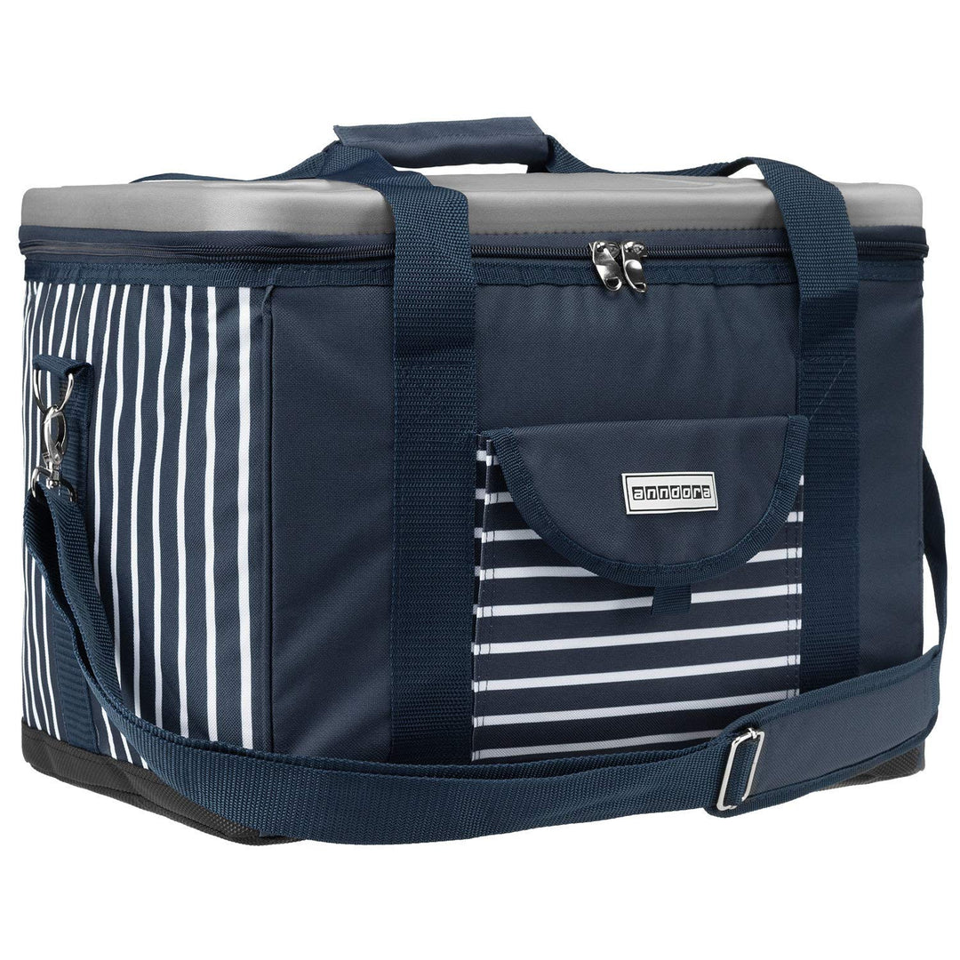 anndora Kühltasche XL 40 Liter Xl Navy Blau Weiss