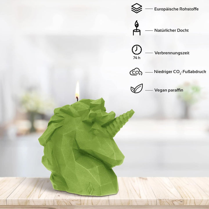 Candellana Handmade Unicorn Low-Poly Kerze Geschenk- Lustig - Dekorative Kerze - Home Décor - Gesche