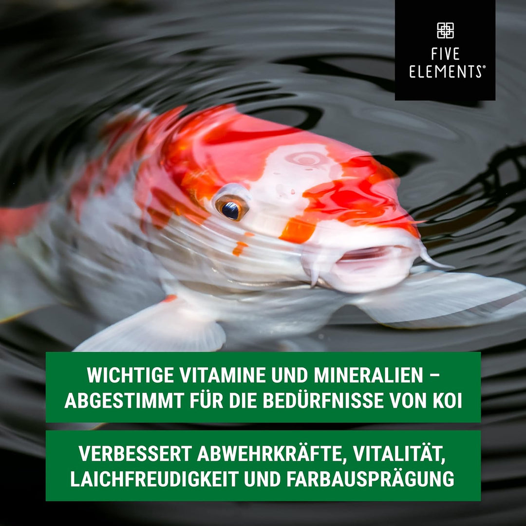 FIVE ELEMENTS Koi-Vitamine | 2,5 l flüssig | wichtige Vitamine und Mineralien | verbessert Abwehrkrä