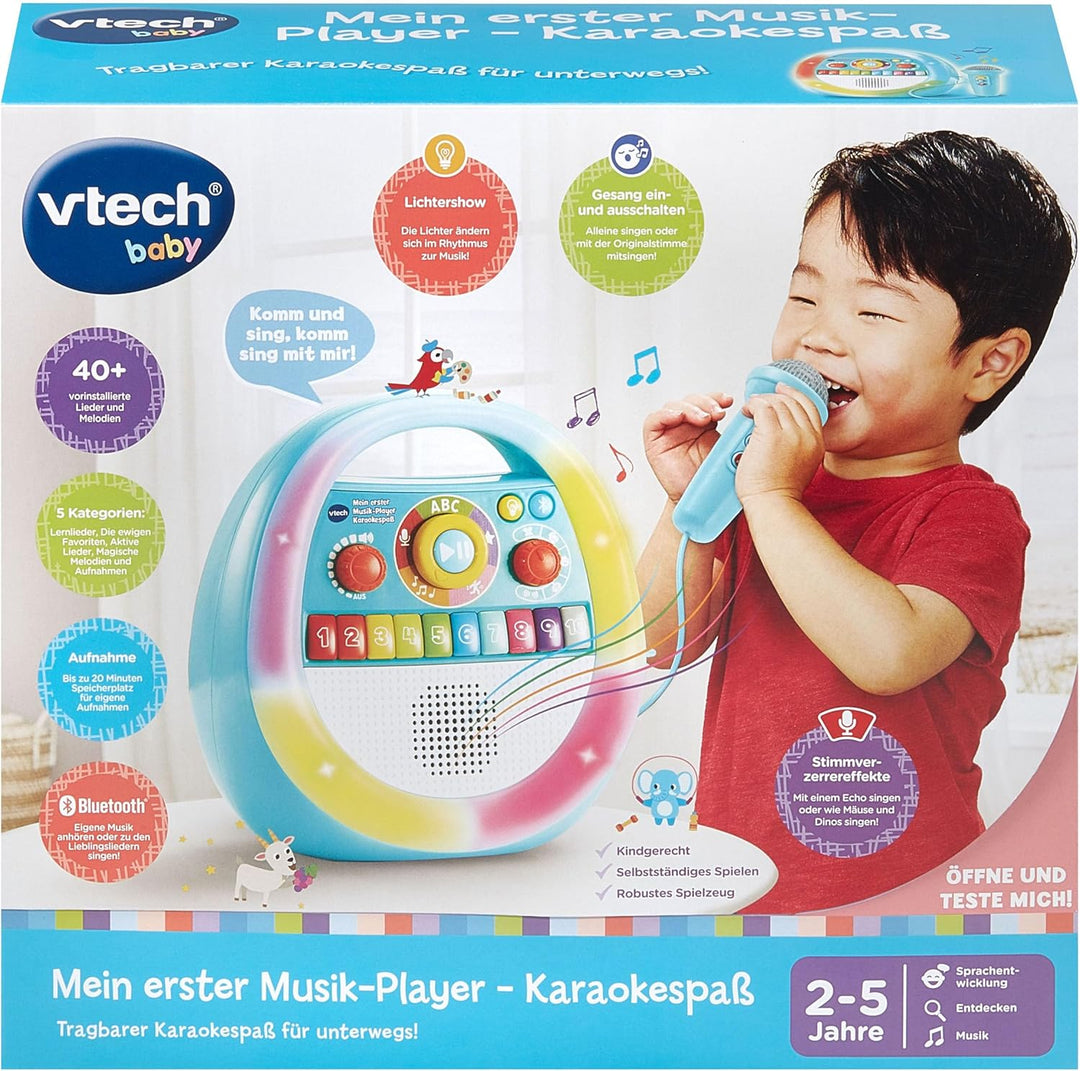 Vtech Baby Mein erster Musik-Player - Karaokespass – Karaoke-Maschine und Mikrofon mit Stimmverzerre