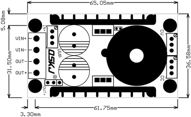 TECNOIOT 2 STÜCKE DC-DC 9-35 V bis 1-35 V 80 W Step Up Down Buck Boost Converter Netzteilmodul