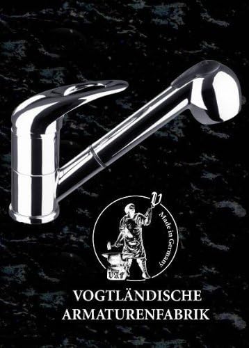 VAF Armatur 9206 Chrom Einhebelmischer Wasserhahn Hochdruck Ausziehbar Brause Küche Spüle Mischbatte