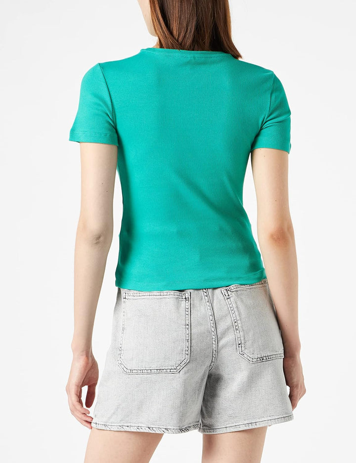 ONLY Damen T-Shirt M Chicory Coffee/Pack:simple Green, M Chicory Coffee/Pack:simple Green
