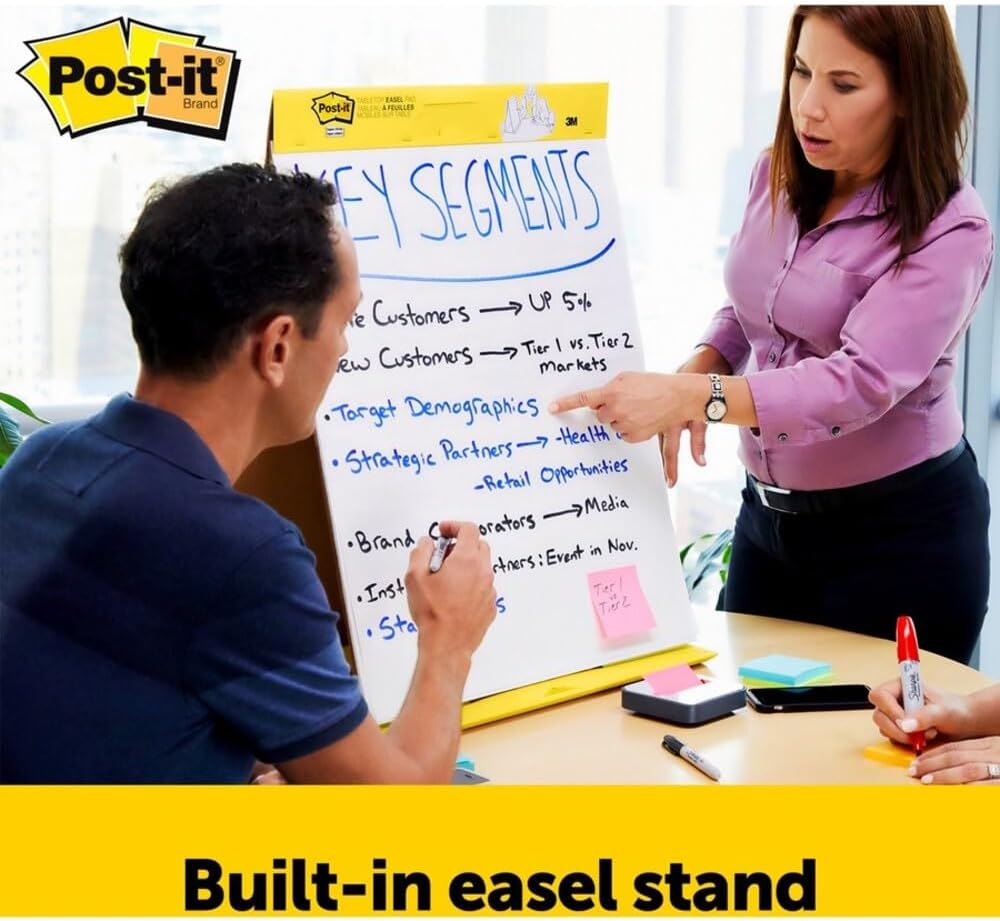 Post-it Super Sticky Meeting Charts, Packung mit 1 Block, mit 20 Blättern, 584 mm x 508 mm, Farbe: W