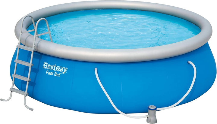 BESTWAY Fast Set Pool Set 457x122 cm, mit Filterpumpe und Zubehör 457 x 122 cm, 457 x 122 cm