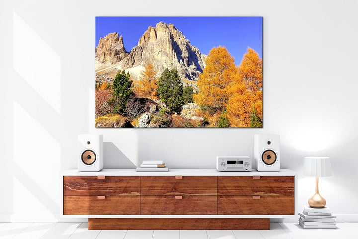deyoli die atemberaubenden Dolomiten Italiens Format: 80x60 als Leinwandbild, Motiv fertig gerahmt a