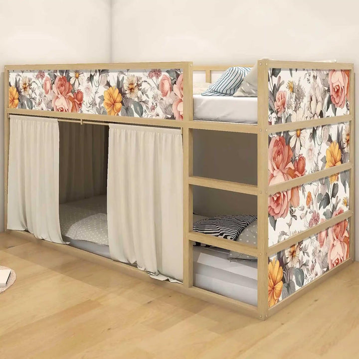 WANDKIND Aufkleber für IKEA KURA Kinderbett Hochbett Klebefolie Möbelfolie Sticker Kinderzimmer Blum