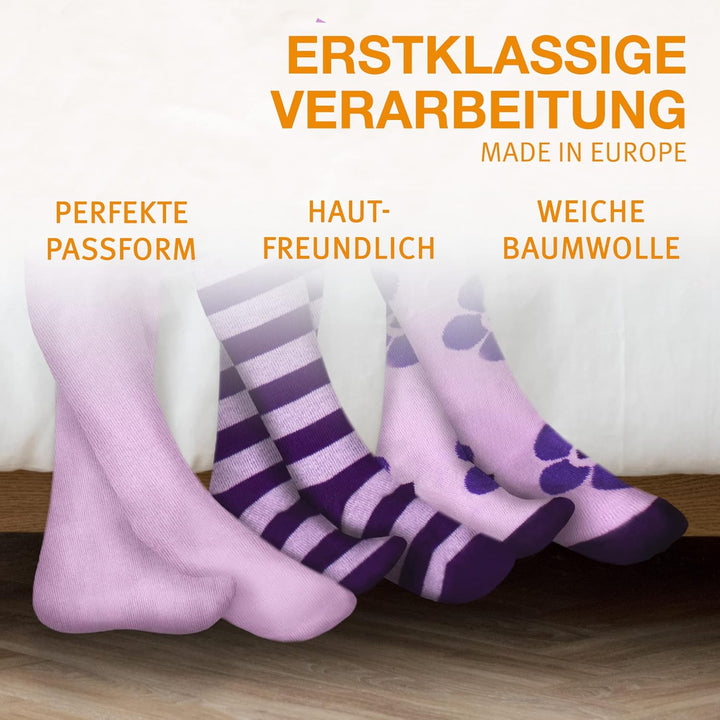 wellyou – Kinder Strumpfhosen Mädchen & Jungen – 3er Set Baby-Strumpfhosen mit Muster – bunte Baumwo