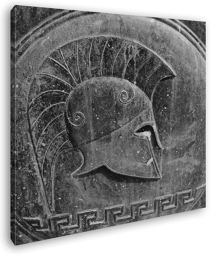 deyoli altes römisches Bronzerelief Gladiator Format: 70x70 Effekt: Schwarz&Weiss als Leinwandbild,