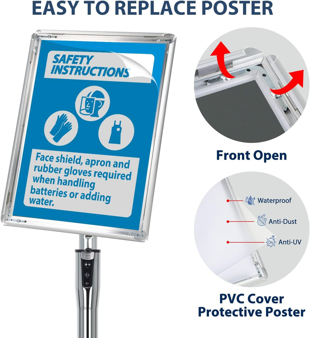 VAIIGO Infoständer Höhenverstellbar Aluminium DIN A3 Plakatständer Informationsständer Präsentations