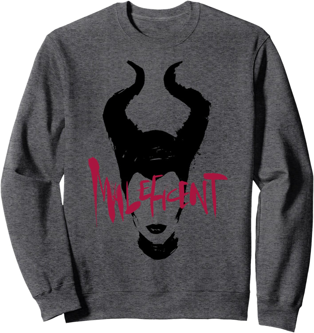 Disney Maleficent Mistress Of Evil Paint Splatter Silhouette Sweatshirt