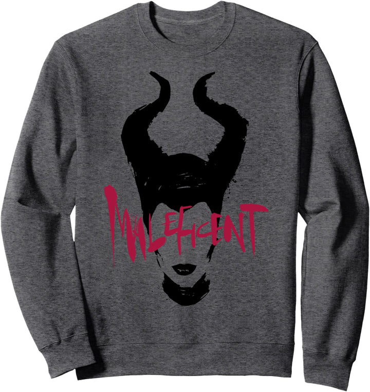 Disney Maleficent Mistress Of Evil Paint Splatter Silhouette Sweatshirt