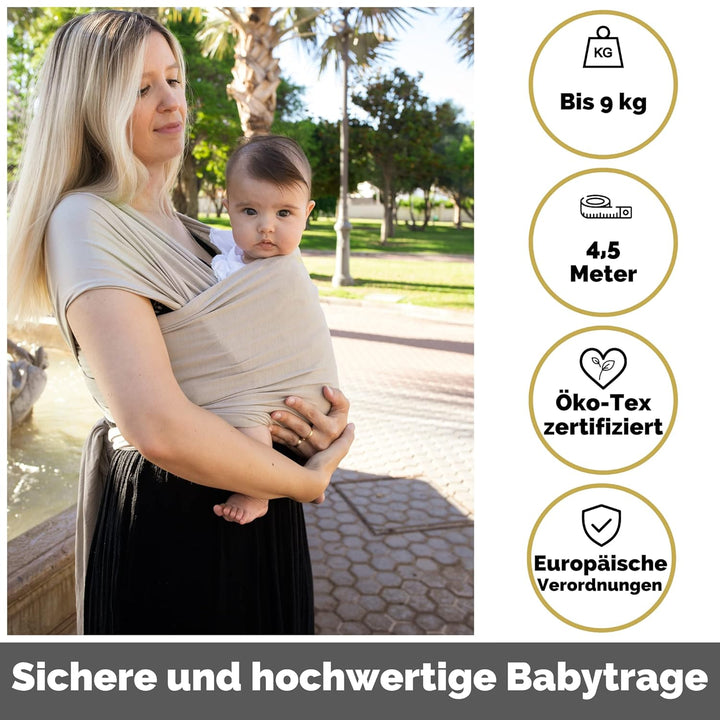 Amarsupiel | Amarsupiel BAMBOO Babytragetuch | Einfach zu bedienende elastische Babytrage |Bambuszer