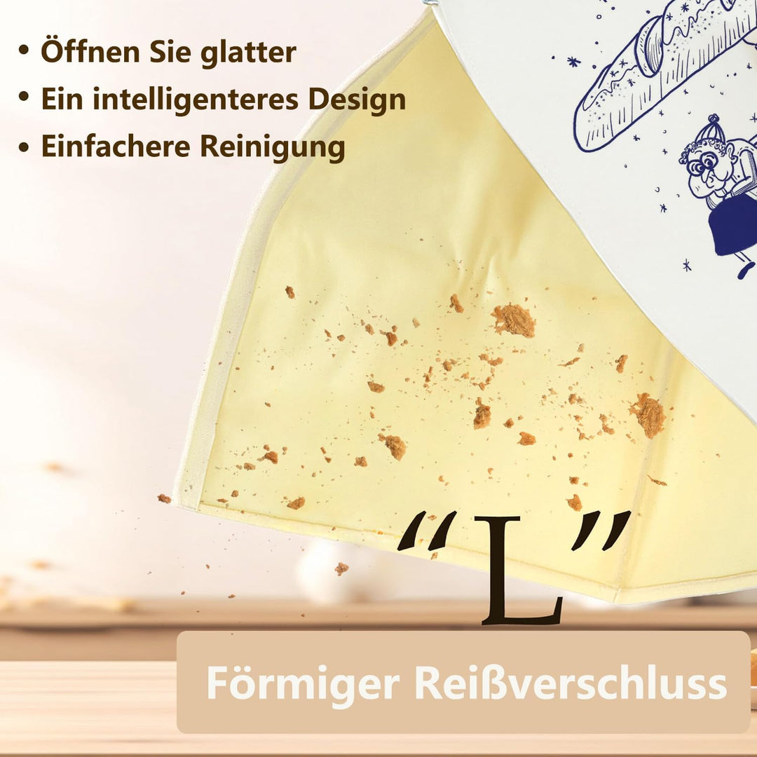 Brotbeutel，Brotbeutel aufbewahrung frischhalten,2 Pack XL，Feuchtigkeit und Verschmutzung Prssvention