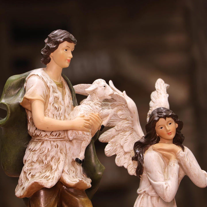 Zayton Weihnachtskrippen-Set, Miniaturen, 11-teilig, 12,7 cm, Statue, Jesuskrippe, Krippe, Ornament,
