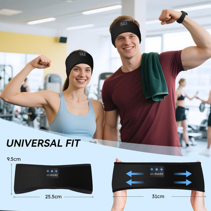 LC-dolida Schlafkopfhörer Bluetooth Stirnband Kopfhörer, Schlafkopfhörer Seitenschläfer Schlaf zum K