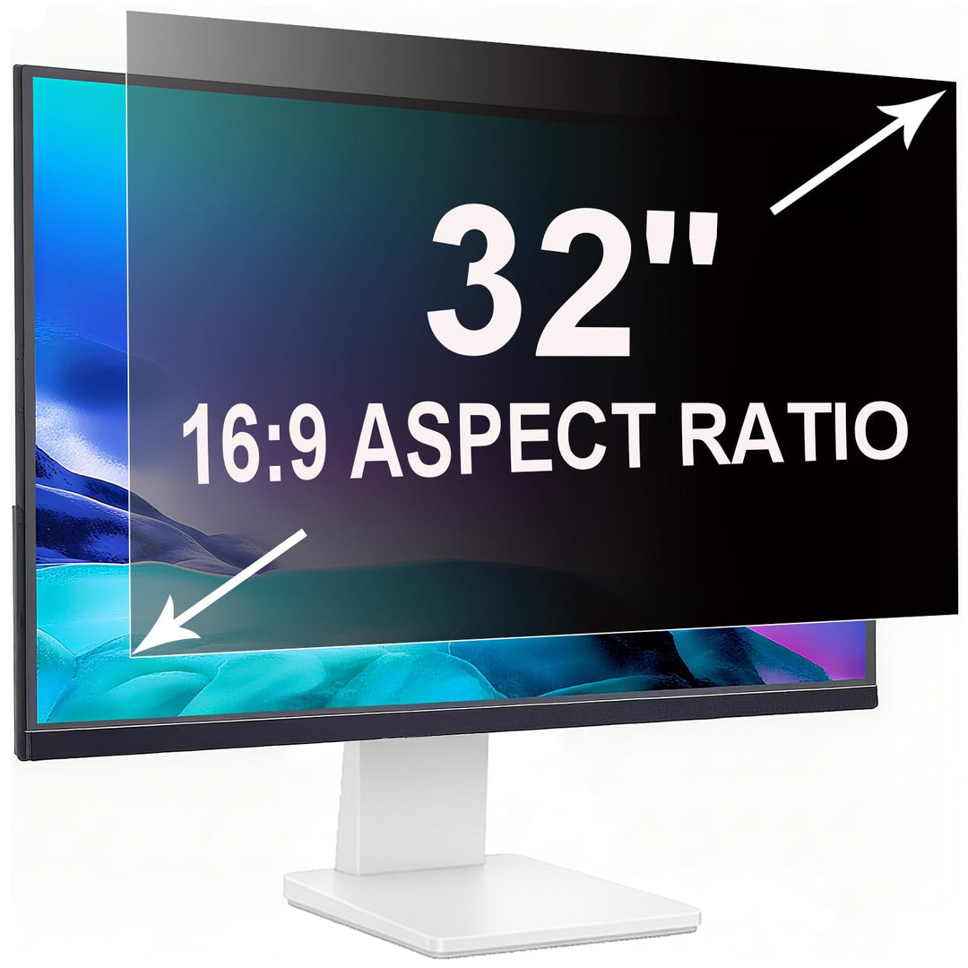 Sichtschutzfolie für 32 Zoll 16:9 (70.8x39.8cm) Monitor - Blaulichtfilter & Blendschutz, Abnehmbar B