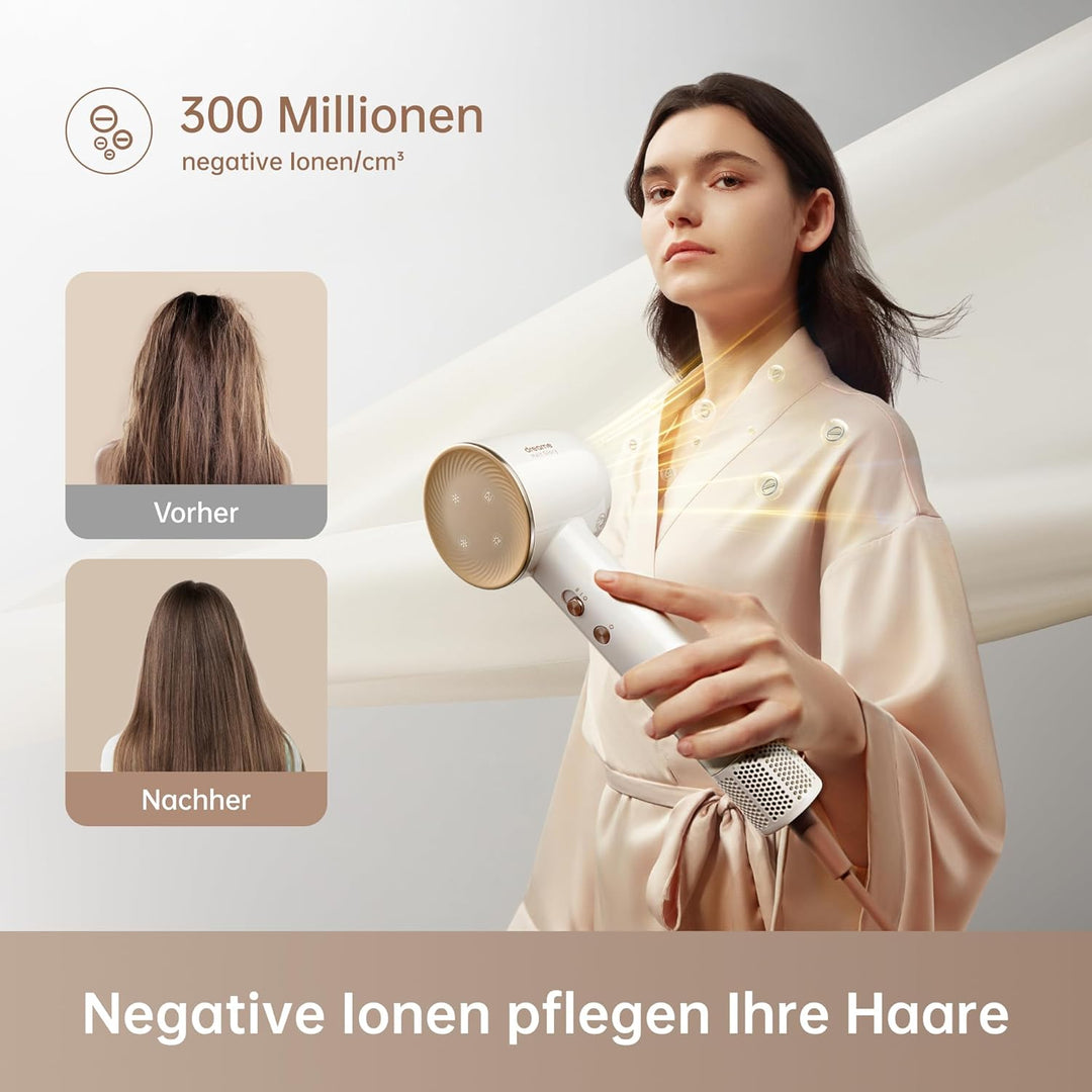 Dreame Hair Glory Combo Haartrockner,Trocknet schnell,110.000 Umdrehungen pro Minute,Luftstrom 70m/s