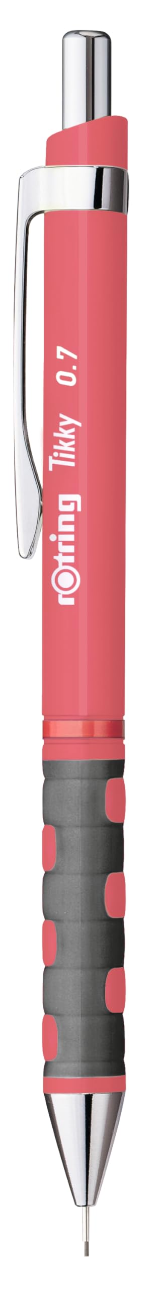 rOtring Tikky-Druckbleistifte in Pastellfarben | HB 0,7 mm | Tea Rose | mit angenehmem gummiertem So