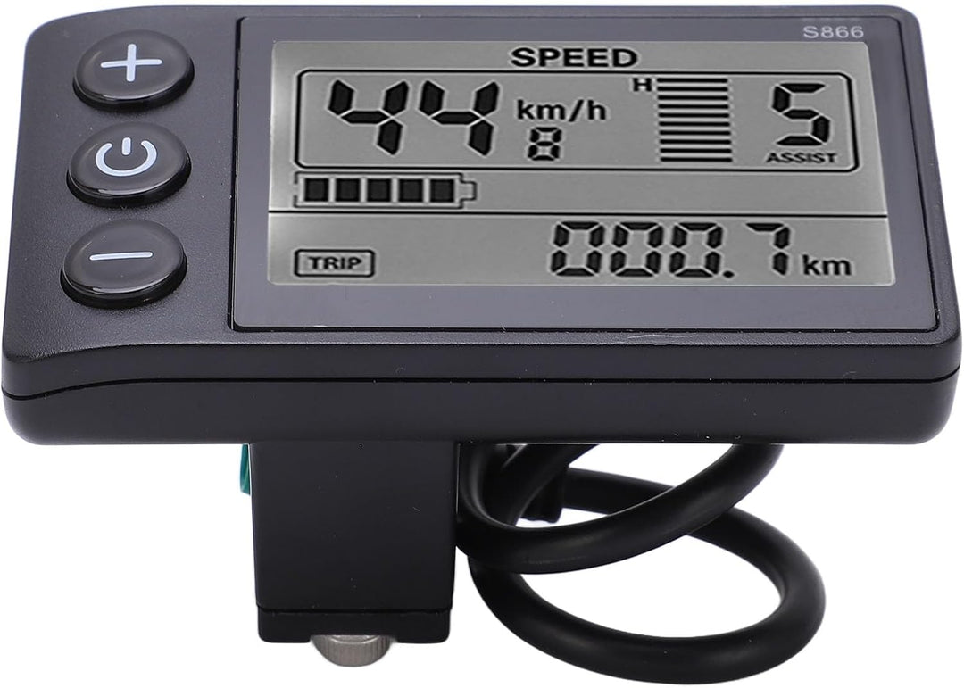 Dioche Elektrofahrrad Display, Elektrofahrrad S866 LCD-Anzeige 24 V, 36 V, 48 V, Bedienfeld mit wass