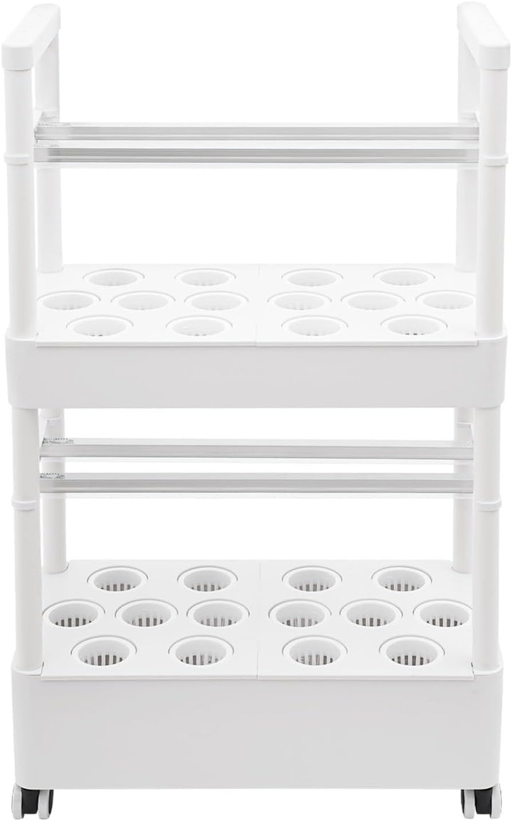 Hydroponisches Anbausystem mit LED-Beleuchtung, 2 Ebenen, 28 Pflanzlöcher, Indoor-Garten-Kit mit Rol